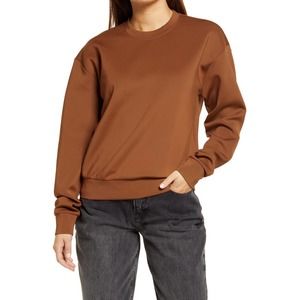 Good American Scuba Crepe Boyfriend Sweatshirt